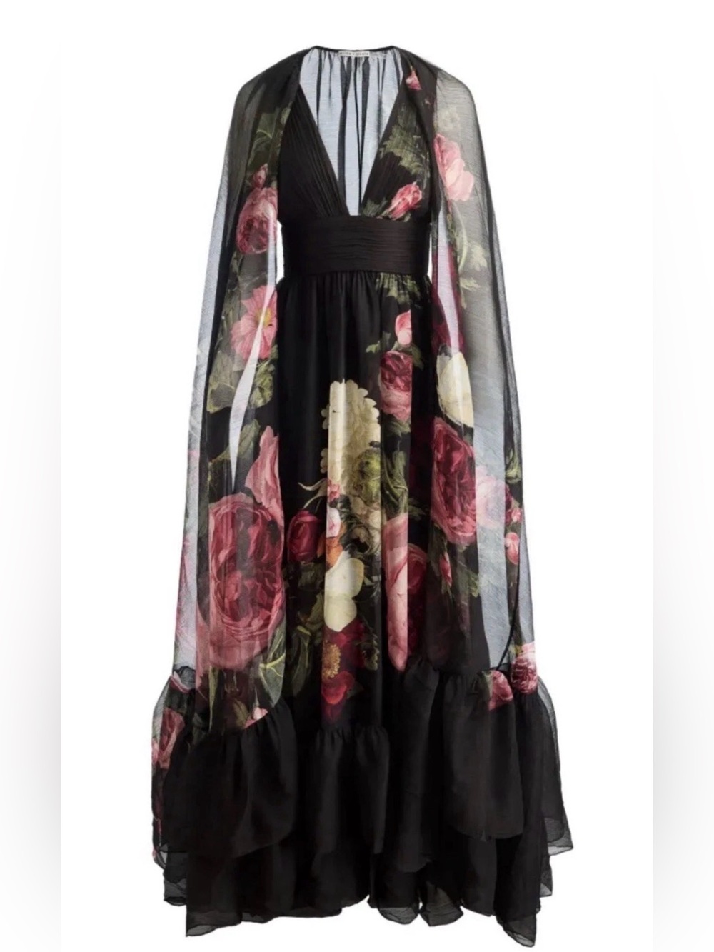 Alice + Olivia Roya gown with cape - size 12 NWT